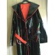 Double-sided lacquer bathrobe,floor-length