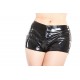 knackige Lack Hot Pants  avec des lacets