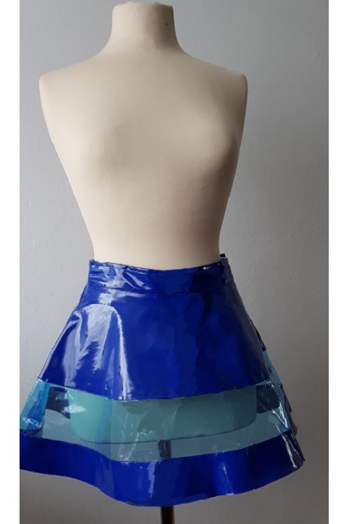 Mini-Skirt With PVC,blue