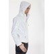 patent leather hooded jacket for him, white