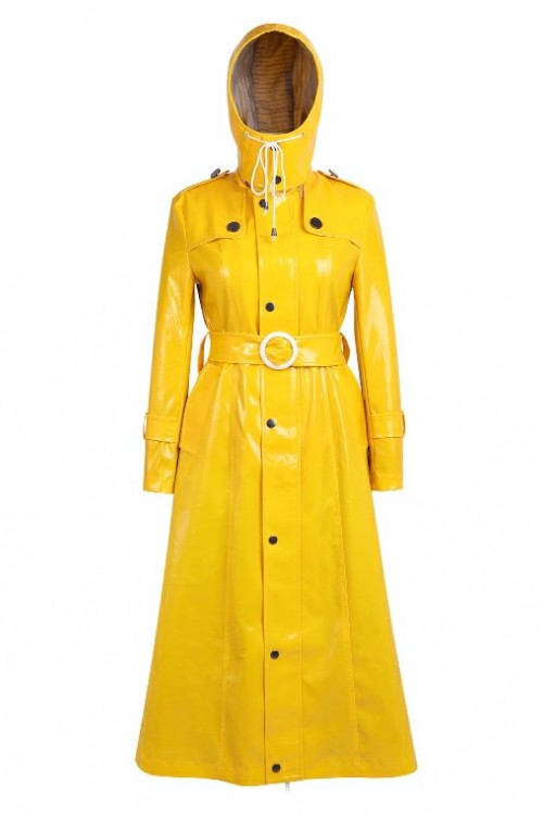 Lackina-Lack Manteau de Kapuzen .S-6XL,jaune