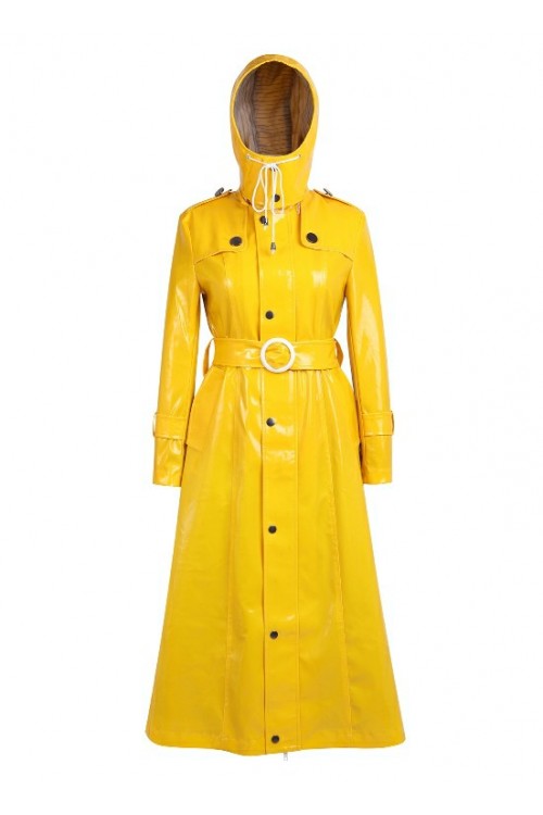 Lackina-Lack Manteau de Kapuzen .S-6XL,jaune