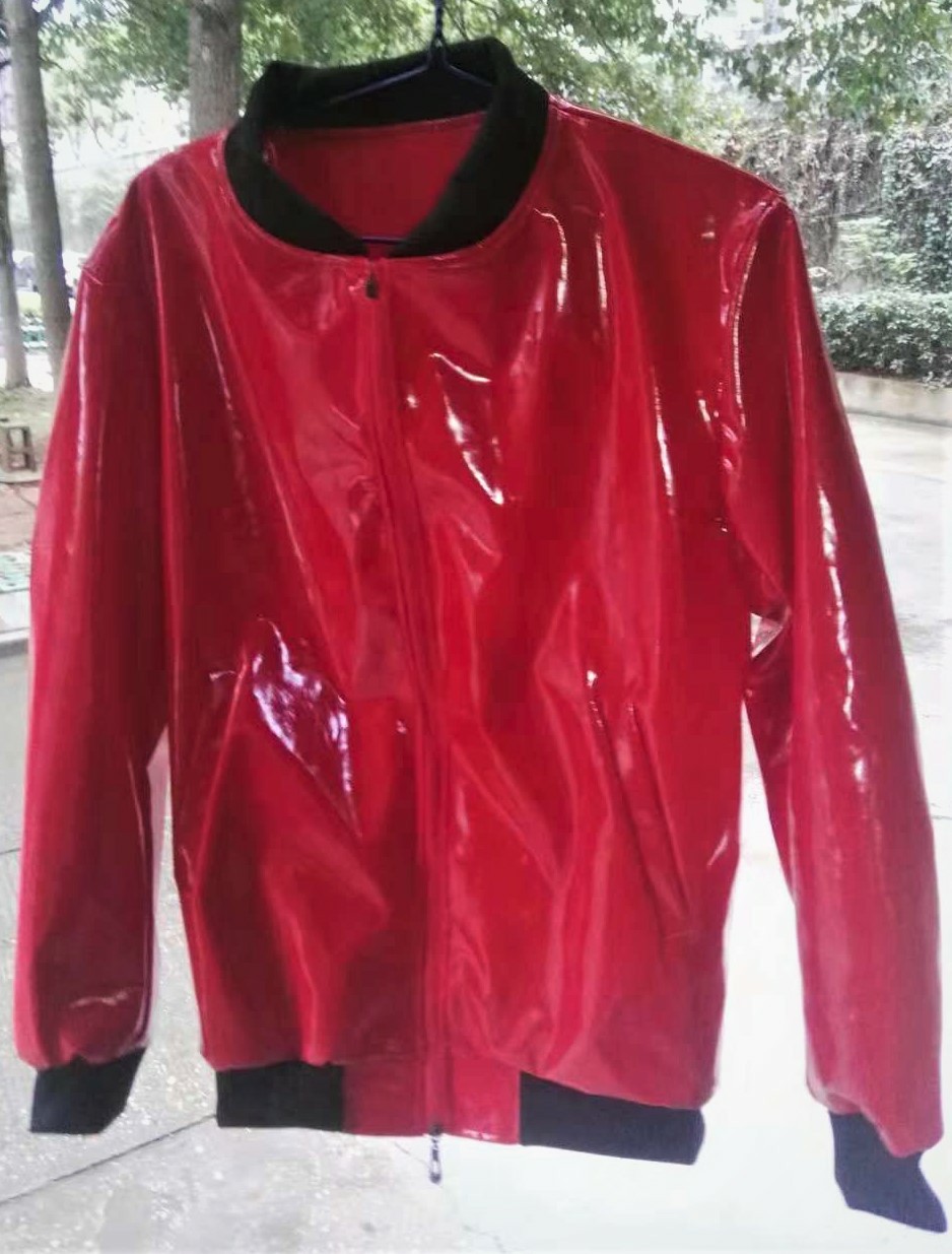 Lack Pilot Jacke Für Ihn ( Lang Arm) ,rot,Gr M-6XL [094] - €57