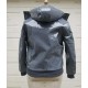 Veste de pilote en vinyle pour lui sans capuch, gris, tai, M-6XL