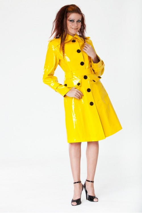 Lackina - trendy coat - yellow