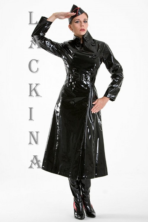 pvc vinyl coat with high collar, size S-4XL