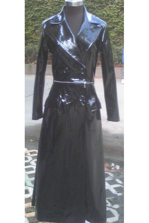 pvc vinyl Coat , 2 parts, black, size S-4XL