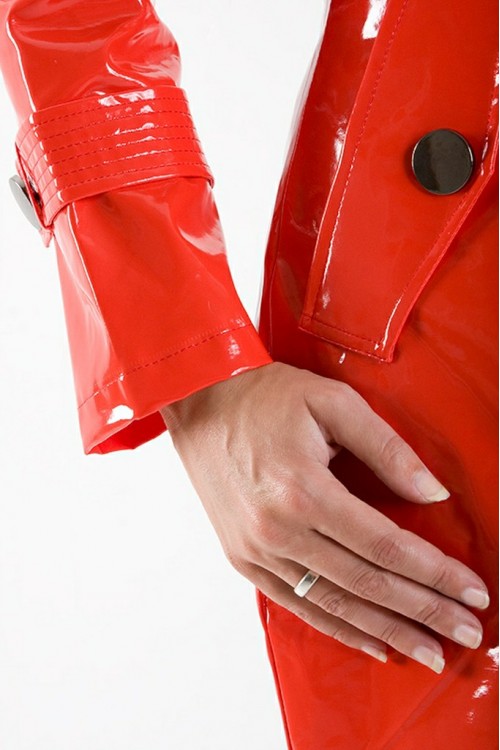 pvc vinyl coat red S -4XL