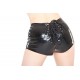 knackige Lack Hot Pants  avec des lacets