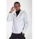 patent leather hooded jacket for him, blue