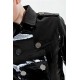 pvc vinyl coat black S-4XL