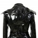 Lackina-vinyl hooded coat, black , size S-6XL