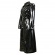 Lackina-vinyl hooded coat, black , size S-6XL