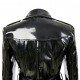 Lackina-vinyl hooded coat, black , size S-6XL