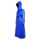 Lackina-vinyl hooded coat size S-6XL,blue