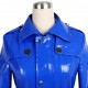 Lackina-vinyl hooded coat size S-6XL,blue