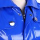 Lackina-vinyl hooded coat size S-6XL,blue