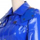 Lackina-vinyl hooded coat size S-6XL,blue