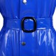 Lackina-vinyl hooded coat size S-6XL,blue