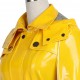 Lackina-vinyl hooded coat size S-6L,yellow