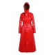 Lackina-vinyl hooded coat size S-6XL,red