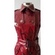 pvc vinyl coat wine red