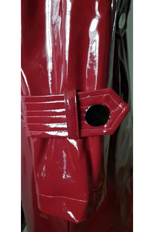 pvc vinyl coat wine red