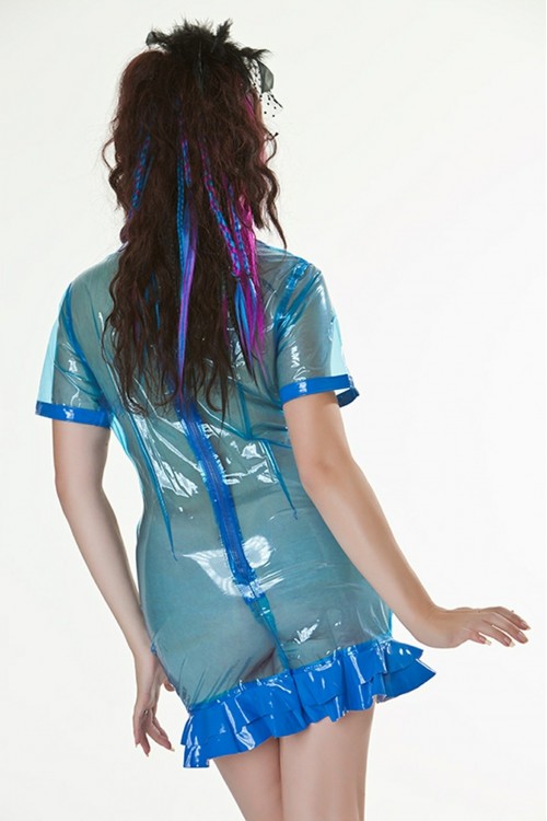 Plastic  / Lack Dress,blue