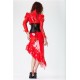 Bolero Top with laces,red
