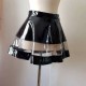 black  Mini-Skirt With PVC