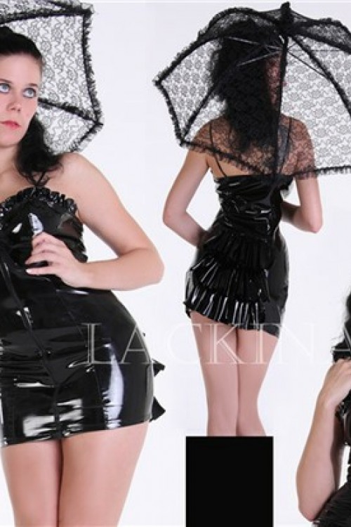 Dress With Spaghetti Straps,black