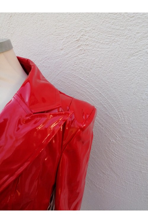 Peinture blazer avec l'Ã©paule schrug ,rouge