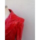 Lacquer blazer with shoulder schrug, red ,size S-4XL