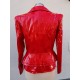 Lacquer blazer with shoulder schrug, red ,size S-4XL