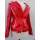 Lacquer blazer with shoulder schrug, red ,size S-4XL