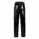 Vinyl jogging pants  with white side stripes for him