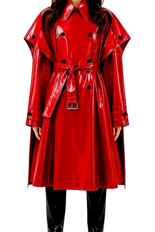 Lackina —Made to measure-Vinyl coat + cape 