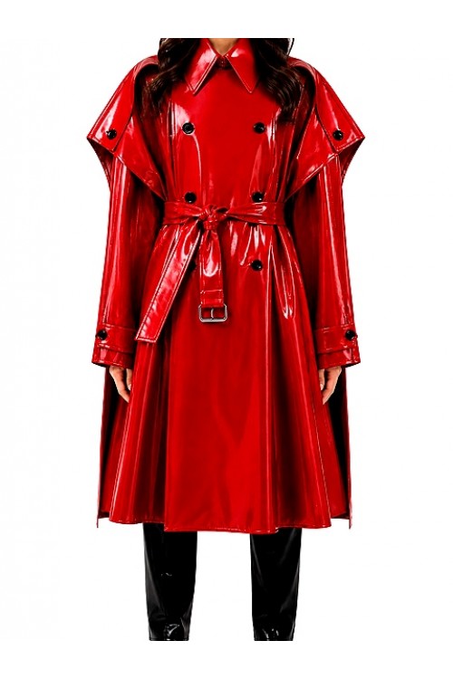 Lackina —Made to measure-Vinyl coat + cape 