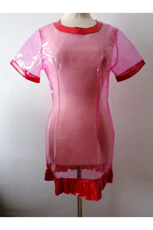 Robe vinyle / PVC,rouge